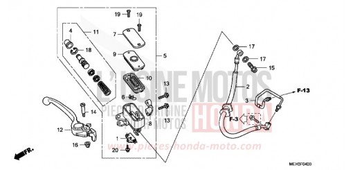 FRONT BRAKE MASTERCYLINDER NSA700A8 de 2008